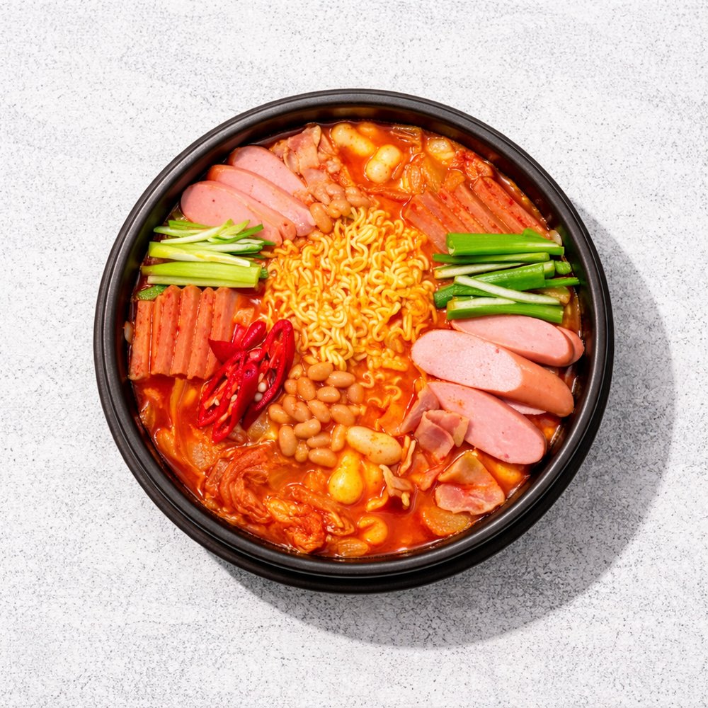 Korean Army Stew (Budae Jjigae) - Korean catering dish by Minari Express