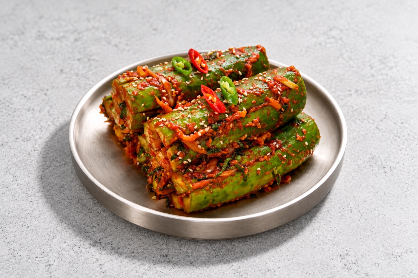 Fresh Cucumber Kimchi - Korean catering dish by Minari Express