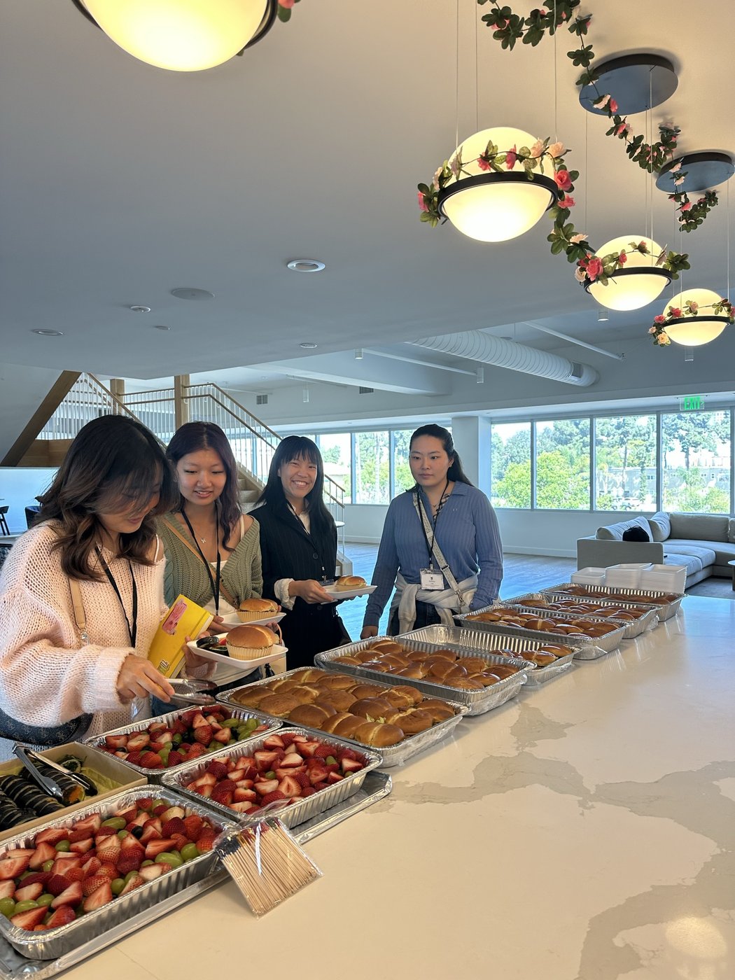 Guests enjoying Minari Express catering