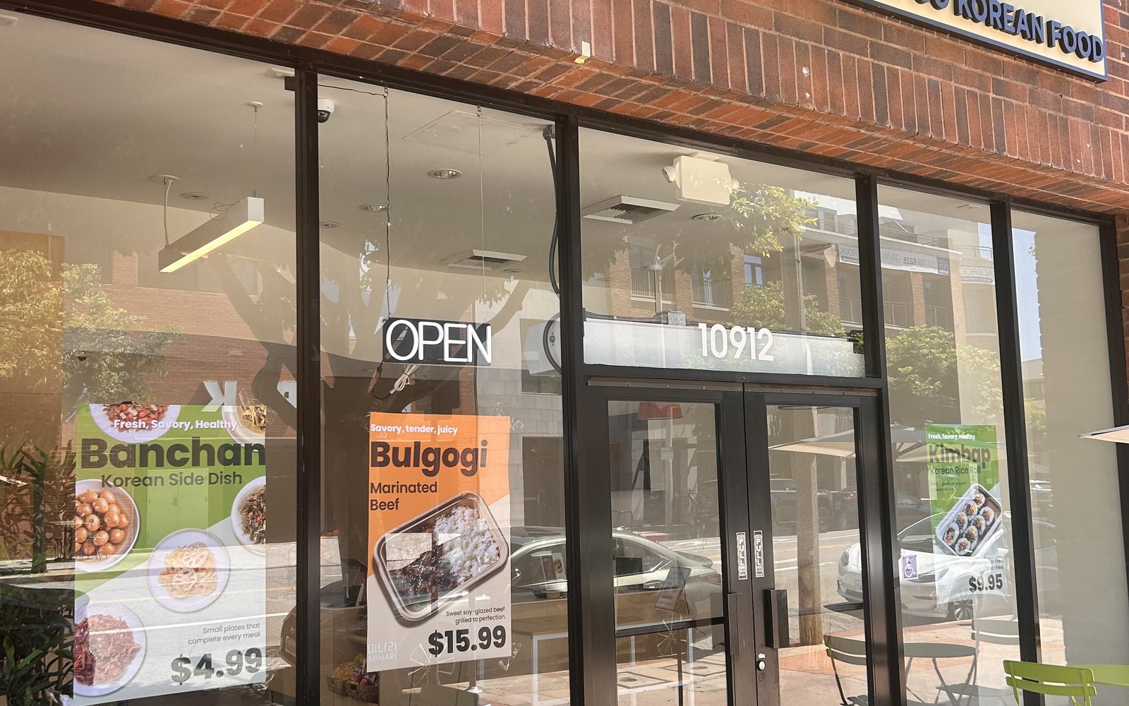 The Minari Express storefront at 10912 Lindbrook Dr in Westwood